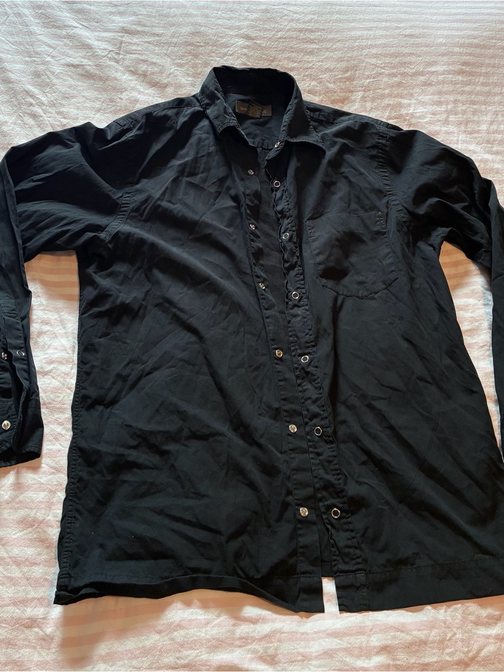 Banana Republic Black Men's Long-Sleeve Button-Down Shirt